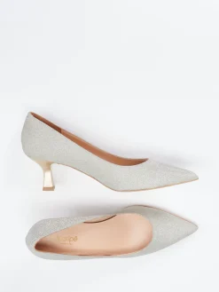 Damen Maripé – Kitten-Heel-Pumps aus Glitzertextil