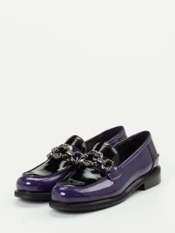 Damen Maripé – Loafer aus Lackleder in Violett-Schwarz