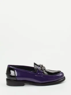 Damen Maripé – Loafer aus Lackleder in Violett-Schwarz