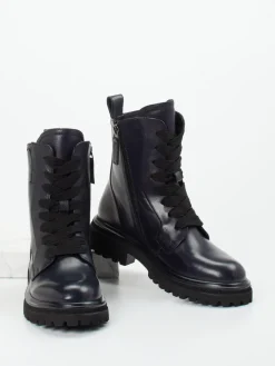 – Schnürboots aus Kalbleder in Dunkel*Maripé Outlet