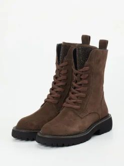 Damen Maripé – Schnürboots aus Veloursleder