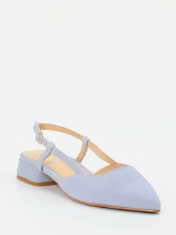 Damen Maripé – Slingback-Ballerinas aus Veloursleder Hellflieder