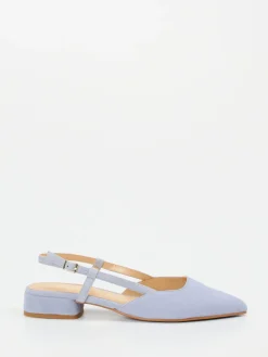 Damen Maripé – Slingback-Ballerinas aus Veloursleder Hellflieder