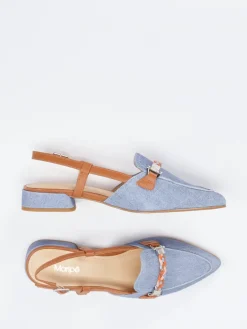 – Slingback-Loafer aus Veloursleder jeans*Maripé