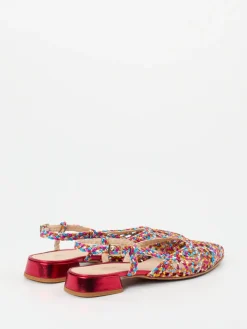 Damen Maripé – Slingbacks aus Metallicleder color