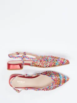 Damen Maripé – Slingbacks aus Metallicleder color