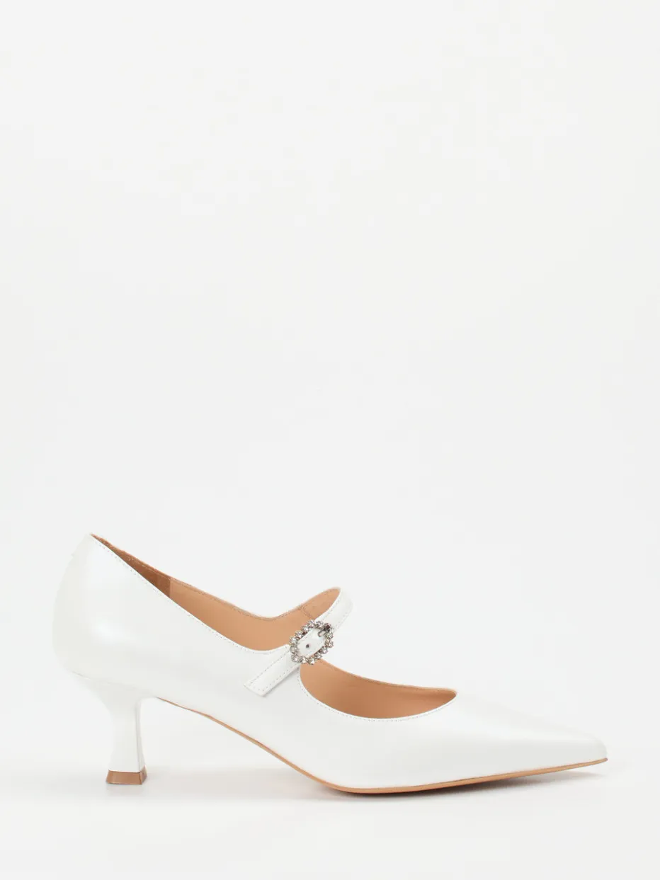 Damen Maripé – Spangenpumps aus Lammleder Elfenbein