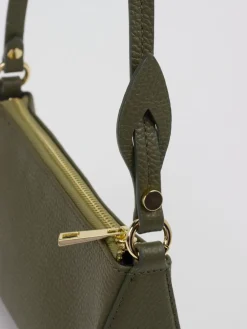 Damen Marlon Firenze – Baguette-Bag aus Kalbleder oliv