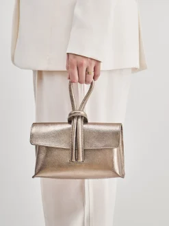 – Clutch aus Metallicleder in Bronzegold*Marlon Firenze Outlet