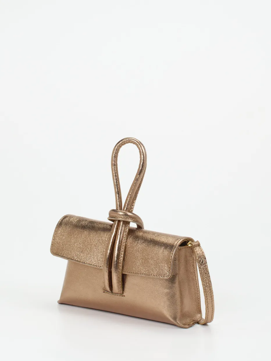 – Clutch aus Metallicleder in Bronzegold*Marlon Firenze Outlet