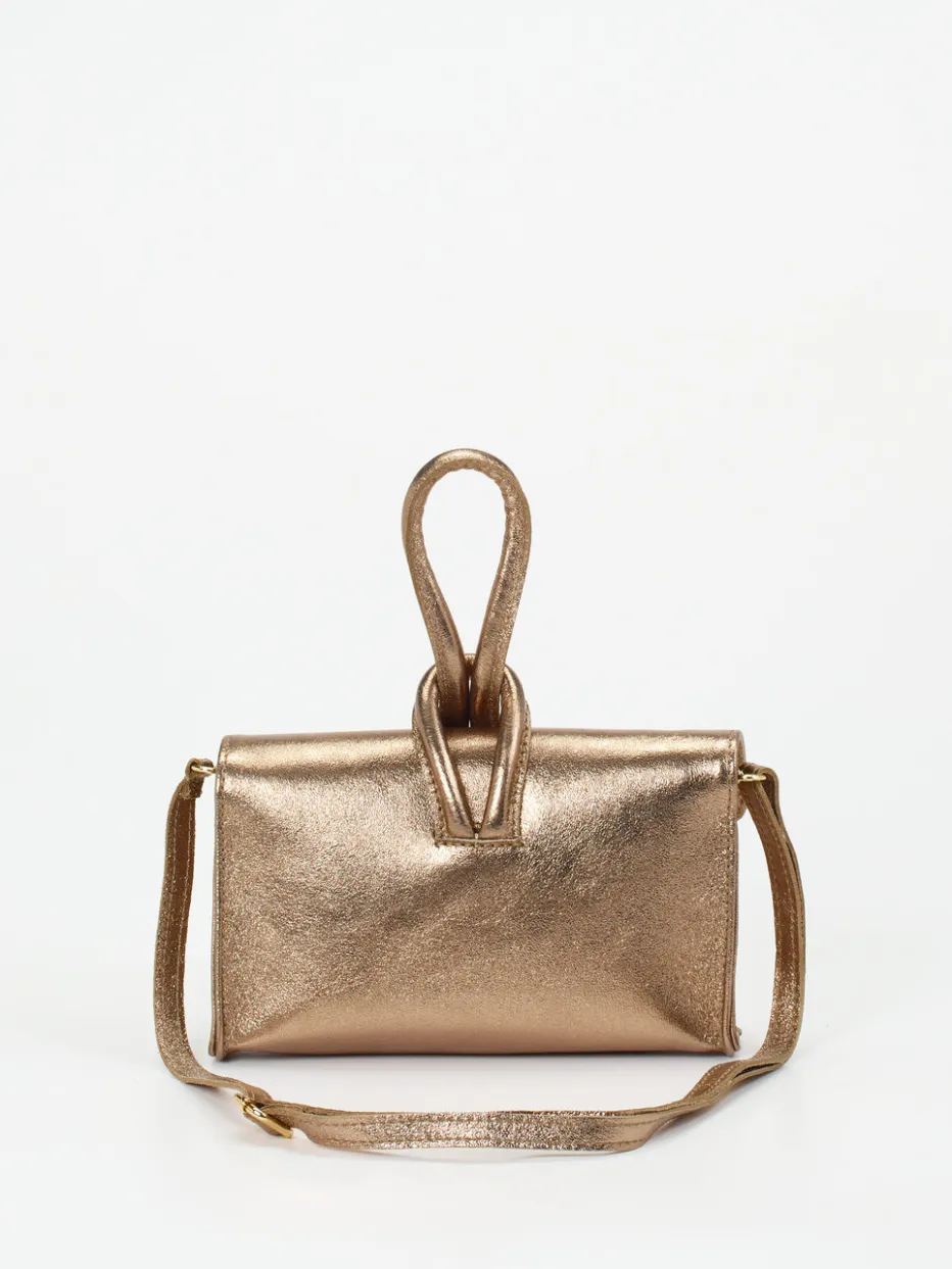 – Clutch aus Metallicleder in Bronzegold*Marlon Firenze Outlet