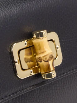 – Clutch aus Kalbleder mit Bambusverschluss*Marlon Firenze New