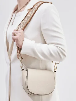 Damen Marlon Firenze – Crossbody Bag aus Kalbleder cremeweiß