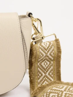 Damen Marlon Firenze – Crossbody Bag aus Kalbleder cremeweiß