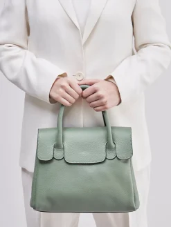 Damen Marlon Firenze – Handtasche aus Kalbleder Salbei