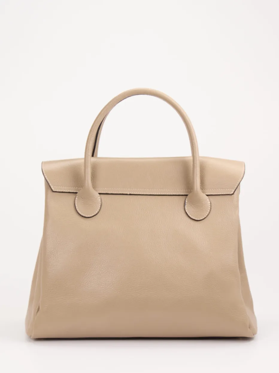 – Henkeltasche aus Kalbleder Beige*Marlon Firenze Discount