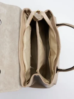 – Henkeltasche aus Kalbleder Beige*Marlon Firenze Discount