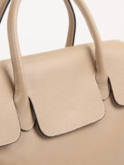 – Henkeltasche aus Kalbleder Beige*Marlon Firenze Discount