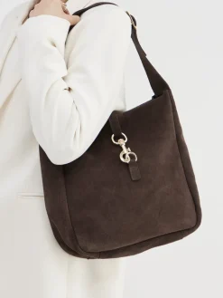 Damen Marlon Firenze – Hobo Bag aus Kalbleder Dunkel