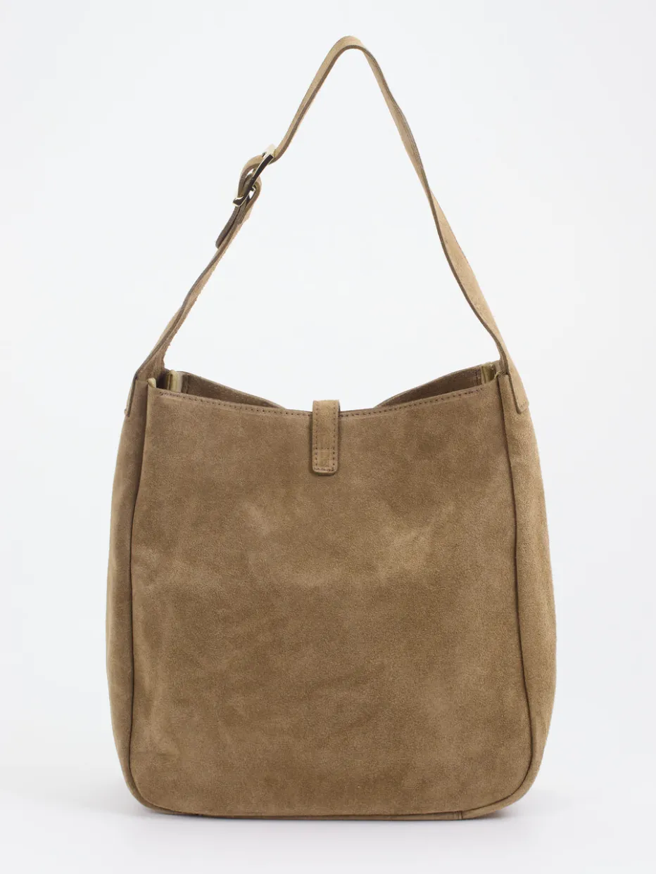 – Hobo Bag aus Kalbleder in Taupe*Marlon Firenze Outlet