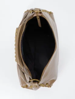 – Hobo Bag aus Kalbleder in Taupe*Marlon Firenze Discount