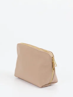 – Kosmetiktasche aus Kalbleder beigebraun*Marlon Firenze Outlet