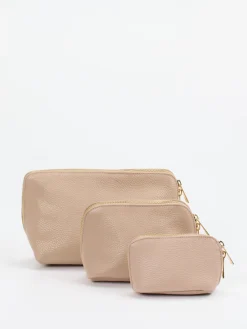 – Kosmetiktasche aus Kalbleder beigebraun*Marlon Firenze Outlet