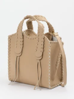 – Mini Tote Bag aus Kalbleder Taupe*Marlon Firenze New