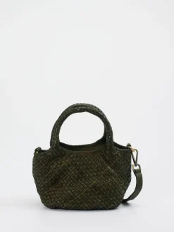 Damen Marlon Firenze – Mini Tote Bag aus Kalbleder Oliv