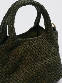 Damen Marlon Firenze – Mini Tote Bag aus Kalbleder Oliv