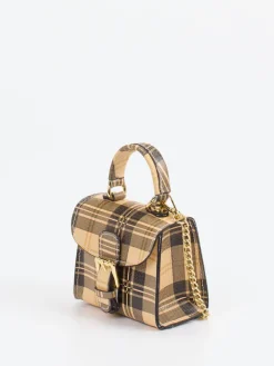 – Minitasche aus Kalbleder mit Karomuster*Marlon Firenze Best