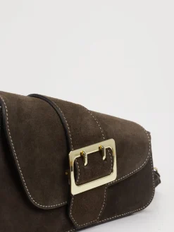 – Schultertasche aus Kalbleder Dunkel*Marlon Firenze New