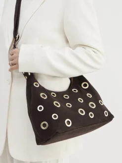 Damen Marlon Firenze – Schultertasche aus Leder Dunkel