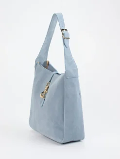 – Schultertasche aus Veloursleder hell*Marlon Firenze New