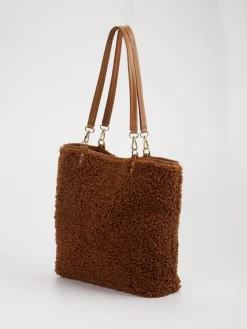 – Shopper aus Textil in Teddy-Optik*Marlon Firenze Clearance