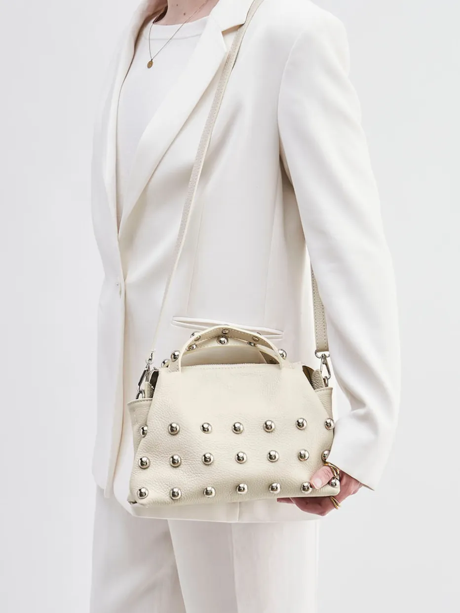 – Top Handle Bag aus Kalbleder Creme*Marlon Firenze Clearance