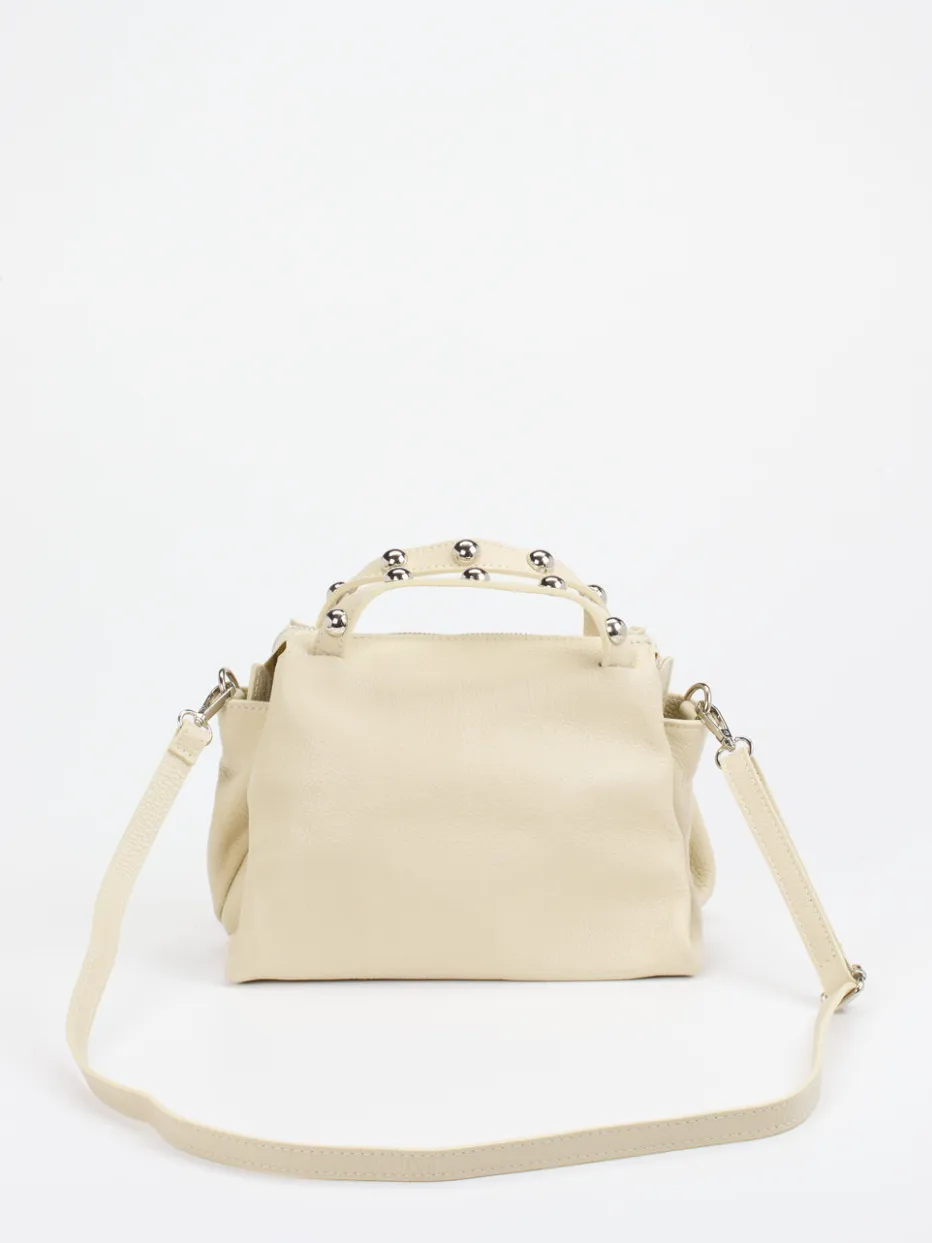 – Top Handle Bag aus Kalbleder Creme*Marlon Firenze Clearance