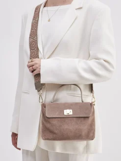 Damen Marlon Firenze – Top Handle Bag aus Kalbleder Taupe