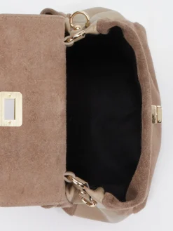 Damen Marlon Firenze – Top Handle Bag aus Kalbleder Taupe