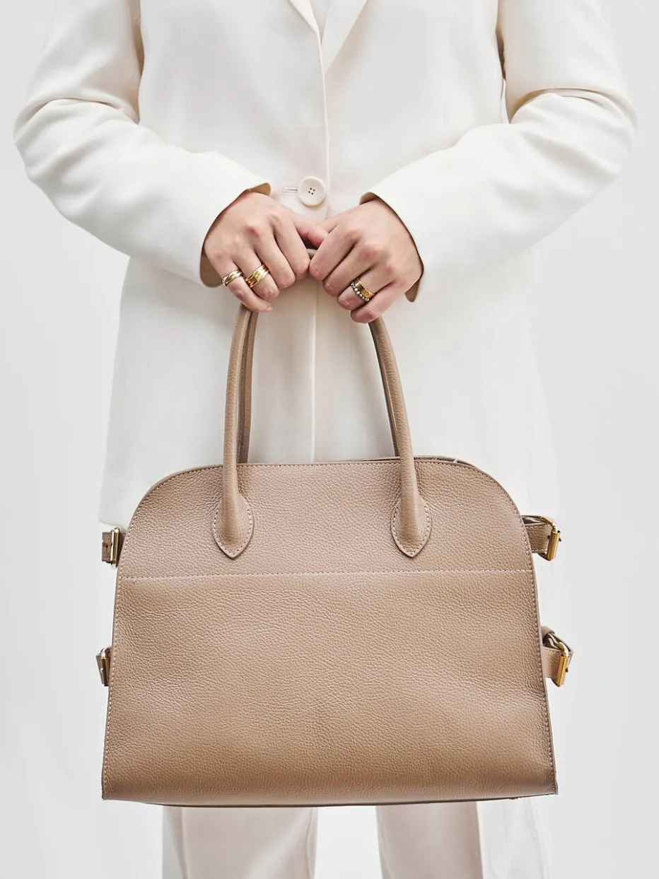 – Tote Bag aus Kalbleder in Taupe*Marlon Firenze Sale