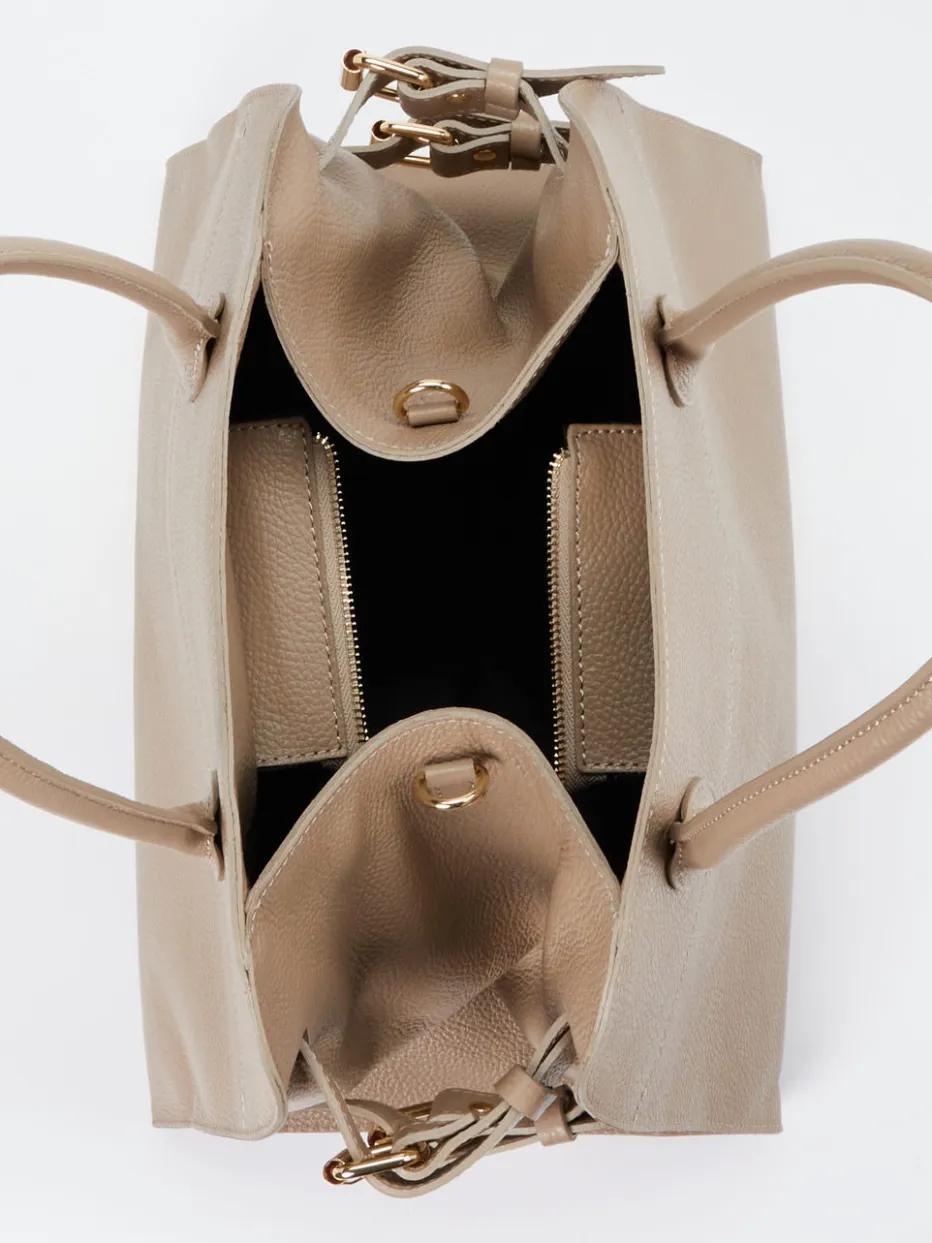 – Tote Bag aus Kalbleder in Taupe*Marlon Firenze Sale