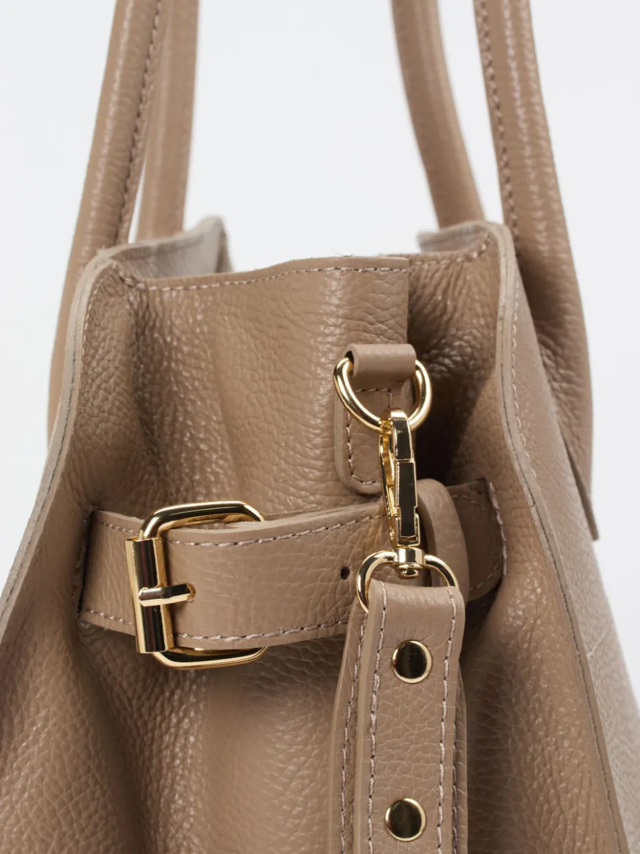 – Tote Bag aus Kalbleder in Taupe*Marlon Firenze Sale