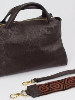 – Umhängetasche aus Kalbleder Dunkelbraun*Marlon Firenze Hot