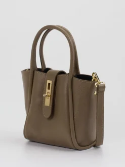 Damen Marlon Firenze – Umhängetasche aus Leder in Taupe