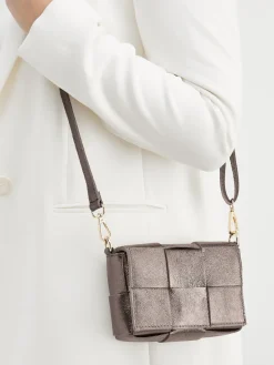 – Umhängetasche aus Metallicleder anthrazit*Marlon Firenze Hot