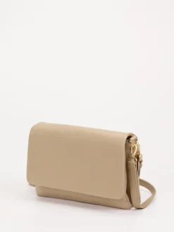 – Umhängetasche aus Kalbleder taupe*Marlon Firenze Online