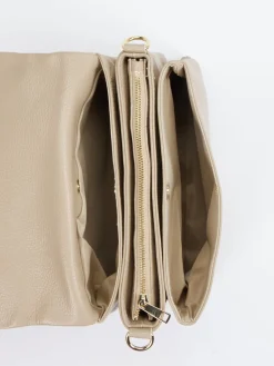 – Umhängetasche aus Kalbleder taupe*Marlon Firenze Online