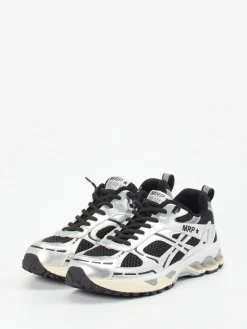 – Low-Top Sneaker aus Metallic-Mesh*MRP