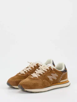 Damen MRP – Retro-Sneaker aus Veloursleder cognac