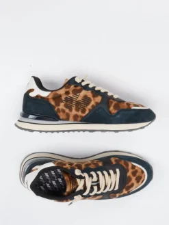 – Retro-Sneaker aus Veloursleder mit Leoprint*MRP Outlet